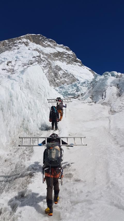 Everest 2022: Icefall doctors clear route up to Camp II