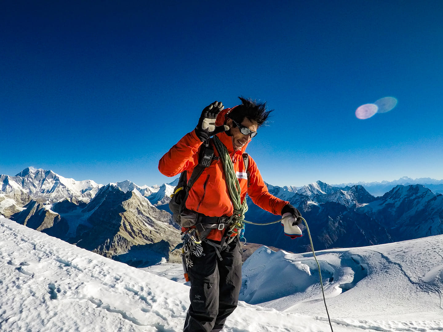 Post about environment and mental health for Nepali climber Pemba Gelje Sherpa creates speed climb record in Manaslu